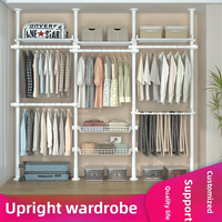 Porte-vêtements sur pied télescopique, barre de suspension simple pour vêtements, idéal pour la maison, la chambre ou le dressing
