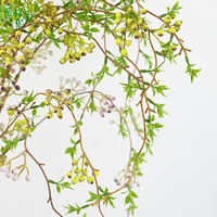 105cm Handgemaakte Kunstmatige Rode Bes Lange Takken Bulk Kunstmatige Fruitbloemen voor Fotografie Props Keukenpresentatie