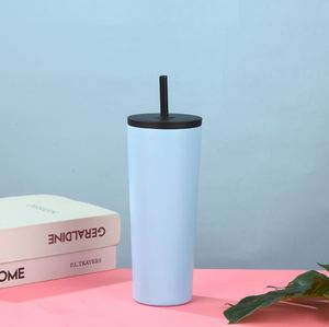 Mug isotherme en acier inoxydable de 16oz, 20oz, 24oz, écologique, sûr pour les aliments, avec couvercle et paille, isolation thermique de 6 à 12 heures - Product Image 4