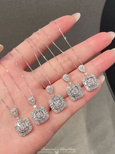 Collier pendentif Xinfly en or 18 carats avec diamant naturel 0,65 ct, or blanc vintage Au750, vente chaude pour mariages, sans chaîne - Product Image 3