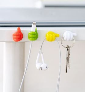 <b>Hanger</b> Silicone Charging Line Storage Self Adhesive Thumb Wall Thumb Hooks Wire Organizer Wall Hooks - Product Image 3