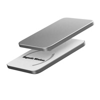 Batteries externes de 6 mm d'épaisseur, 5000 mAh, en métal, charge sans fil magnétique 15 W