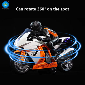 Motocicletta Giocattolo Radiocomandata 2.4G con Rotazione a 360° °   Bicicletta RC Girevole con Luci LED e Suoni, Giocattolo da Corsa ad Alta Velocità per Bambini e Ragazzi - Product Image 5