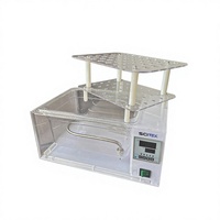 Bain-marie transparent SCITEK à haute luminosité avec affichage numérique/LCD intelligent pour la température. Plastique d'ingénierie transparent de contrôle