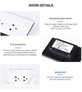 Tailandia enchufe de pared Wifi inteligente interruptor 2 3 Universal Tailandia interruptor de pared hembra - Product Image 5