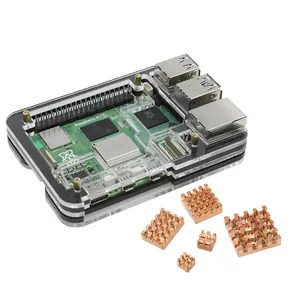 Aismartlink Raspberry Pi 5 thế hệ 5-Layer Acrylic rõ ràng trường hợp Hộp Raspberry Pi 5 chính thức làm mát fan hâm mộ trường hợp