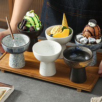 Bol à glace en céramique, grand bol à dessert en céramique, coupe à sundae, bol décoratif en porcelaine pour yaourt, fruits, apéritif, accompagnement