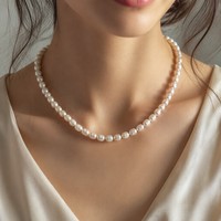 Chaîne de perles de culture d'eau douce blanches naturelles Radiant Luster, perles de riz 7-8mm, filées, semi-finies pour bijoux DIY