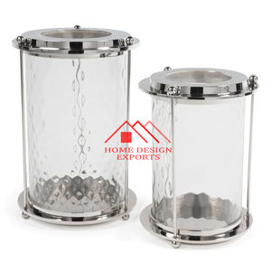 Portavelas Único con Vaso de Vidrio para Decoración de Bodas, Base de Madera de Alta Calidad - Product Image 3