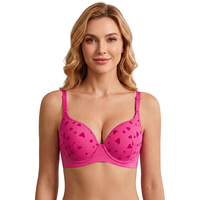 Soutien-gorge sans couture confortable et doux avec bonnets en forme de cœur, sans armatures, push-up, pour un confort quotidien
