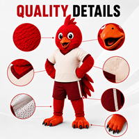 Costume de mascotte d'oiseau en peluche personnalisé, tenue de personnage d'oiseau de dessin animé en fourrure réaliste pour équipe sportive, défilé, événement de marque, performance.