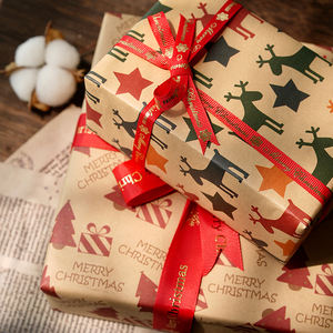 Wholesale 80g <b>Christmas</b> Art Paper Tissue 43*300cm Gift Luxury Custom Packaging Wrapping Paper Roll - Product Image 5