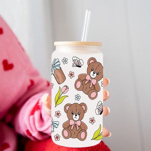 Autocollants UV DTF pour tasses et mugs, motifs DTF Wraps 16oz, thèmes : Animaux de compagnie mignons, Vie quotidienne, Compagnons de forêt ludiques, Petites créatures moelleuses - Product Image 3