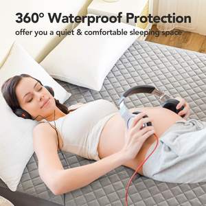 Protector de colchón acolchado OEM y protector de colchón impermeable juego de funda de cama ajustada - Product Image 2