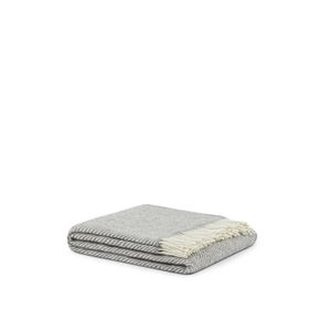 LANEROSSI - ISEO PLAID À CHEVREUX 130X170CM ARGENT - Product Image 1