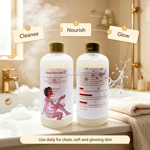 Gel Douche Exfoliant Concentré Éclaircissant OEM Gluta Glow SPF50 au Glutathion, <span class=keywords><strong>Lait</strong></span> de Vache et Extrait de Grenade - Product Image 6