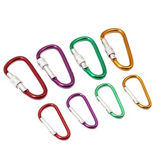 Mosquetón de Aleación de Aluminio en Forma de D, Capacidad de Carga de 3 kg, Accesorio Multifuncional para Mochila de Viaje y Camping al Aire Libre - Product Image 3