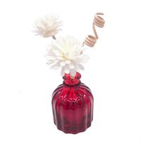 Bouteille diffuseur d'arômes en verre coloré de 100 ml avec couvercle en forme de cœur