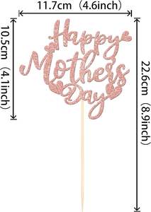 Décorations florales de table sur le thème de la Fête des Mères, bâtonnets décoratifs pour la Fête des Mères - Product Image 5