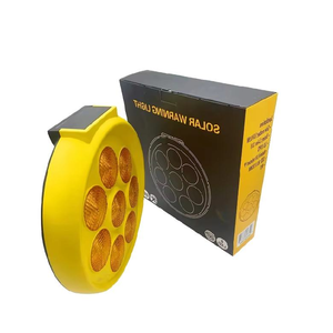 Luz de Advertencia LED Solar con Forma de Girasol, Baliza Intermitente Amarilla <span class=keywords><strong>para</strong></span> Seguridad Vial en Parques y Jardines - Product Image 1