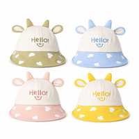 Casquette de baseball pour bébé et tout-petit avec design 3D en forme de corne de bœuf, bord souple, chapeau de soleil d'été respirant pour garçons et filles