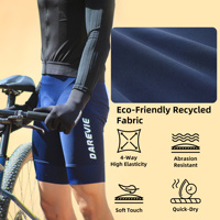 Cuissard de cyclisme Darevie pour homme, en tissu recyclé, avec bretelles en X professionnelles et rembourrage Italy Elastic Interface