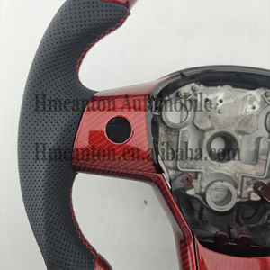 หนังคาร์บอนไฟเบอร์เจาะรูคุณภาพสูง ขายดี สำหรับพวงมาลัยรถยนต์เทสล่า รุ่น 3 และรุ่น Y - Product Image 3
