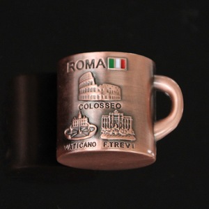 Imán de <span class=keywords><strong>nevera</strong></span> de metal esmaltado, taza 3d personalizada, recuerdo turístico de <span class=keywords><strong>Roma</strong></span>, aleación de zinc, venta al por mayor - Product Image 3