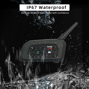 Headset Bluetooth Helm Motor V6plus, Interkom Motor Full Duplex, Interphone Tahan Air, Komunikator GPS - Product Image 4