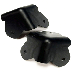 Angle d'enveloppe métallique de 90 degrés, 3 trous de protection d'angle, support de renforcement, boîte audio, accessoires d'armoire, coin noir avec 3 pieds - Product Image 4