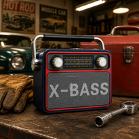 Radio rétro vintage avec logo personnalisé OEM, certifiée CE, 3 bandes FM AM SW, rechargeable, BT, USB, TF, MP3, vente en gros d'usine