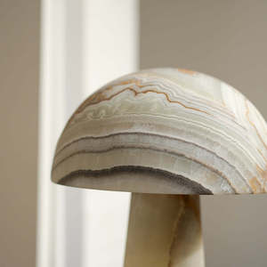 Marble Mushroom Table Lamp Led Light Source E27 Bulb Base Switch Control For Home Bedroom Sofa <b>Decorative</b> <b>Lighting</b> - Product Image 3