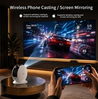 Kedatangan Baru S36 LED Lampu Tidur Mini Modern Tema Bulan Bintang Speaker Terintegrasi Portabel Rumah Natal Proyektor Android 14