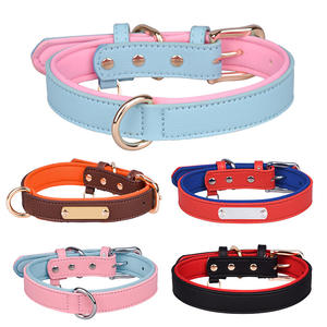 Sublimación Metal Luxury Fancy Productos Para Mascotas Collar de perro Hebillas de cuero PU Ajustable Mascotas Collar de perro con logotipo - Product Image 2