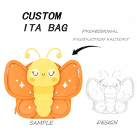 Sac Ita en cuir PU avec fenêtre transparente, motif de Noël fantaisiste, porte-épingles personnalisé en forme de maison en pain d'épices