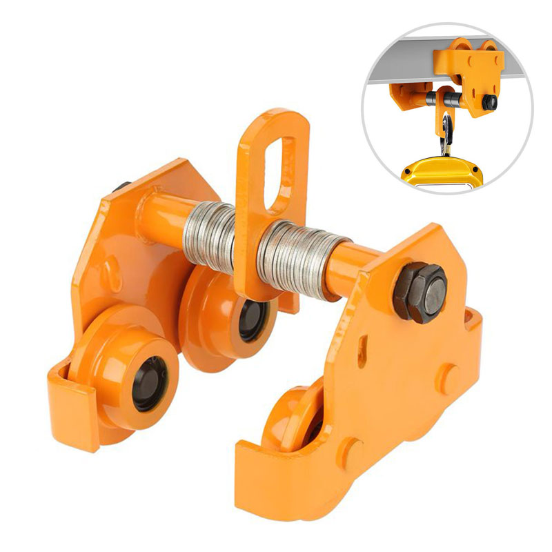 Цепной блок 2T, ручной ролик, простые гусеничные колеса, подъемная тележка I-Beam для гаража