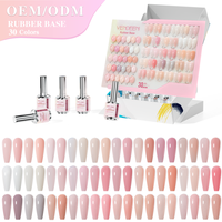 L'OEM/ODM bas en caoutchouc populaire supérieur de collection de vernis à ongles de gel de couche de base en caoutchouc de Vendeeni libèrent le vernis à ongles en caoutchouc de gel de couleur de la coutume 30