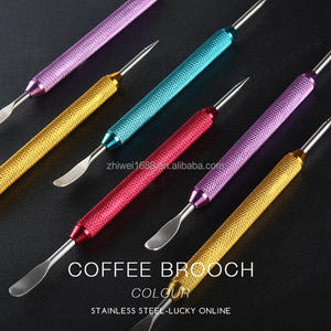 Stylo à café multicolore fantaisie <span class=keywords><strong>Barista</strong></span> Art Pen Latte Pen Coffee Pull Needle for Cafe Latte Decorating - Product Image 1