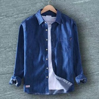 Chemise décontractée vintage en tricot 100% coton de couleur unie pour homme - Respirante, écologique, séchage rapide