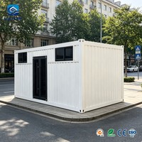 Bureau mobile moderne de 20 pieds, transformé en magasin conteneur - Maison modulaire préfabriquée avec fenêtres de service