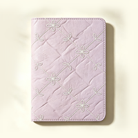 YALONG YLA5R016 Cuaderno de Tapa Dura de Cuero con Bordado Floral Acolchado A5, 120 Hojas, Agenda Diaria, Personalizable al por Mayor