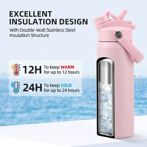 Botella de Agua Aislada de 24 oz con Logotipo Personalizado, Termo de Acero Inoxidable con Doble Tapa para Promoción Deportiva - Product Image 4