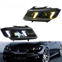 Accessoires de voiture, phares LED pour BMW Série 3 E90 330i 320i 2005-2012, yeux de serpent bicolores, phares plug and play