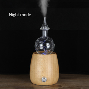Diffuseur d'huiles essentielles en bois massif, type brume, avec lumière LED, capacité 0,5L, pour la maison et le bureau - Product Image 2