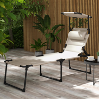 Chaise longue pliante de luxe chaise longue réglable à 5 niveaux dos inclinable lecture visage trou métal jardin extérieur chaise de bronzage