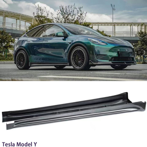 Jupes latérales en fibre de carbone style C pour Model Y 2018-2024 - Product Image 1