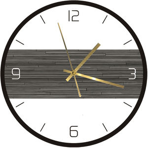 Horloge murale en verre de quartz à design traditionnel simple face, affichage à aiguilles, style antique pour salon, impression UV – Grande Vente - Product Image 2