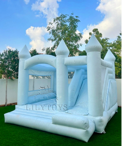 Combo de toboggan <span class=keywords><strong>gonflable</strong></span> de couleur douce pour la location d'événement d'anniversaire et la <span class=keywords><strong>structure</strong></span> de divertissement d'amusement de famille de jardin - Product Image 2