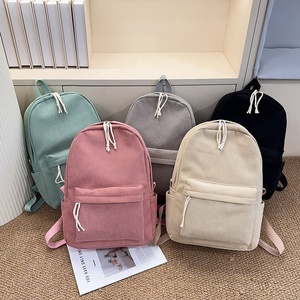 <span class=keywords><strong>Sac</strong></span> <span class=keywords><strong>à</strong></span> <span class=keywords><strong>dos</strong></span> en velours côtelé tendance, design rayé simple, pour collégiens, lycéens, garçons et filles, idéal pour les voyages et l'école - Product Image 1