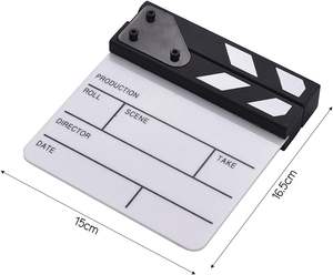 Tablero de corte de acción de borrado en seco compacto, tablilla de película acrílica para director de cine, accesorio de estudio fotográfico - Product Image 2